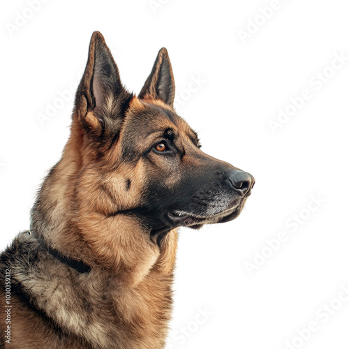 german shepherd dog on transparent background photo