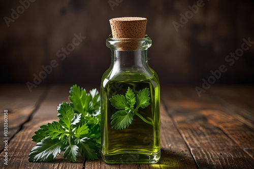 Herb Infused Green Oil with Fresh Parsley and Basil A Flavorful Addition to Any Dish