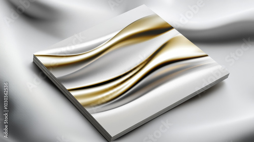 Luxurious 3D business card template in editable vector design (EPS10).