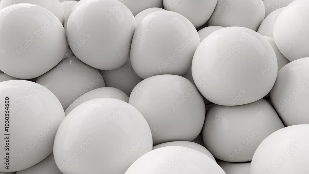 soft balls organic white eggs Abstract sphere hydrogel elastic rubber caoutchouc