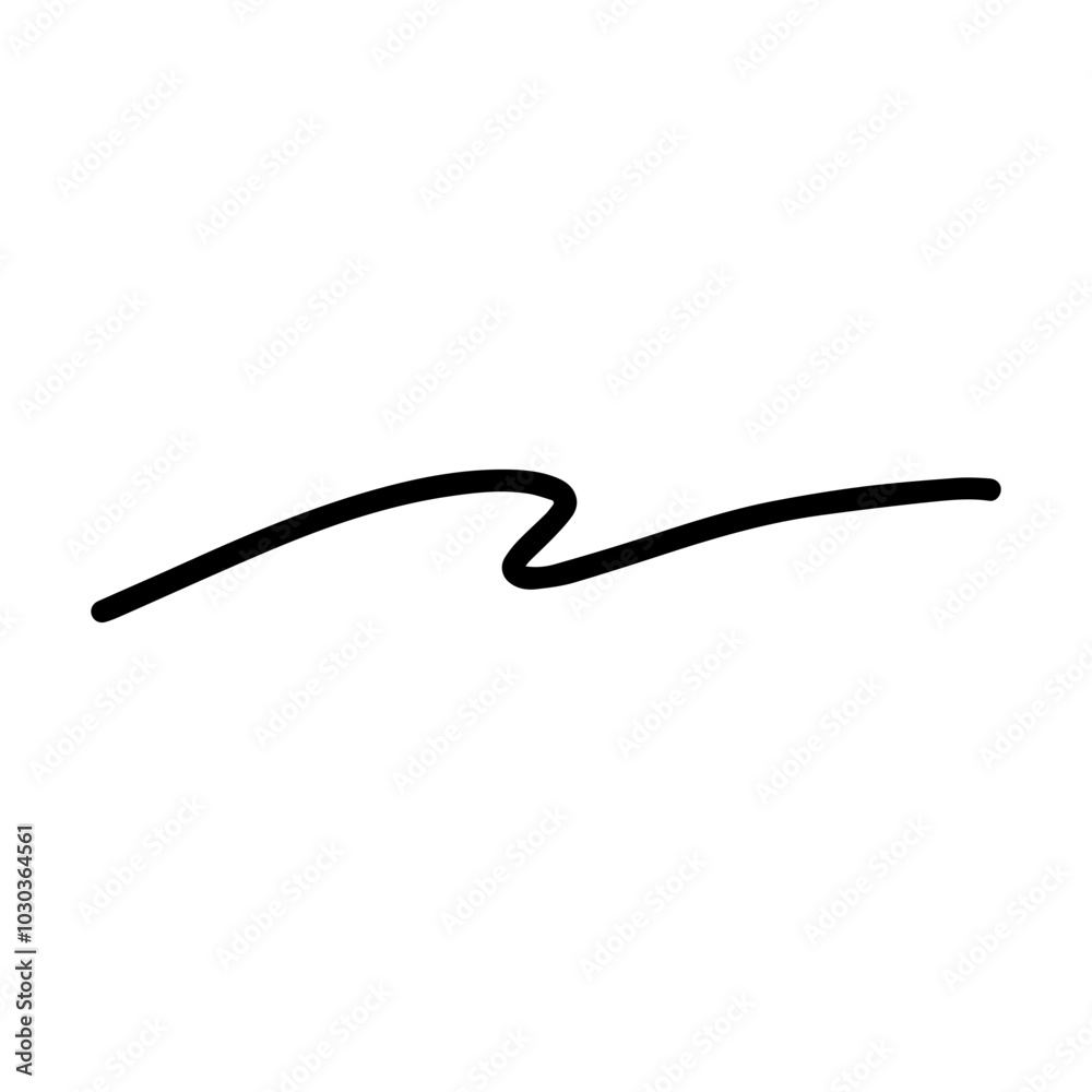 Hand drawn curly swish icon vector illustration, paint brush design element of swash, swoosh underline swirl squiggle stroke illustration Hand drawn curly swish icon vector illustration, paint brush design element of swash, swoosh underline swirl squiggle stroke illustration