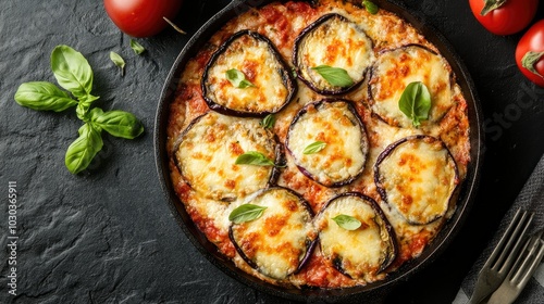 Delicious Eggplant Parmesan in a Rustic Dish