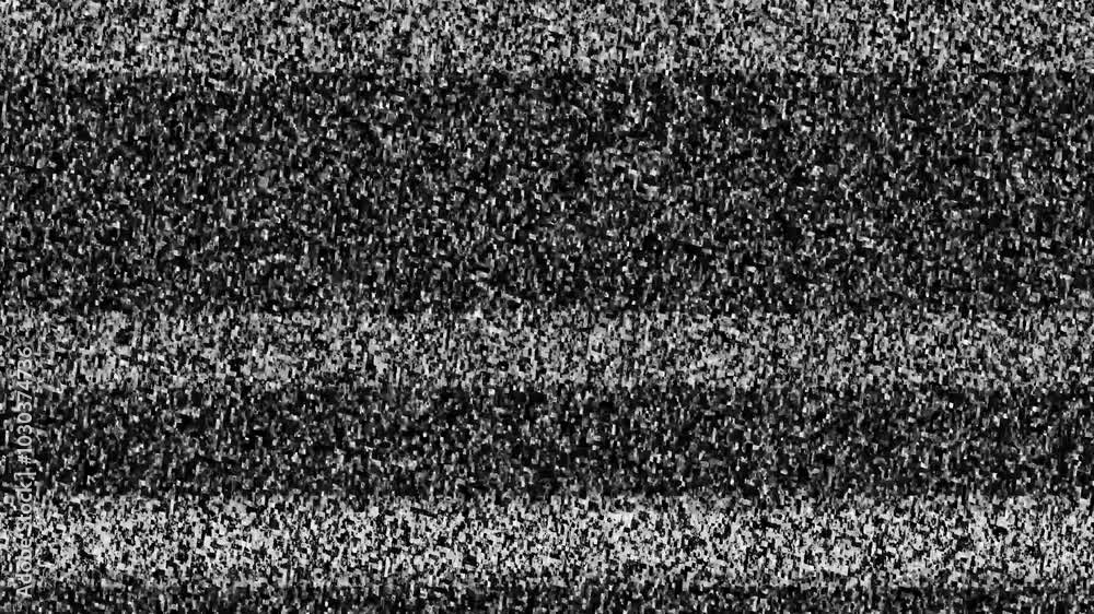 Static tv black and white noise caused by bad signal reception