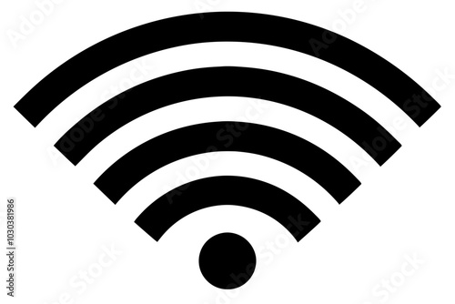 Wifi Symbol Silhouette  vector illustration