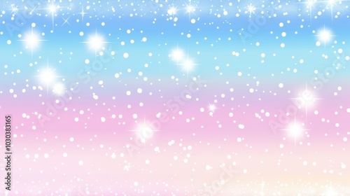 Pastel Gradient Background with White Circles and Stars