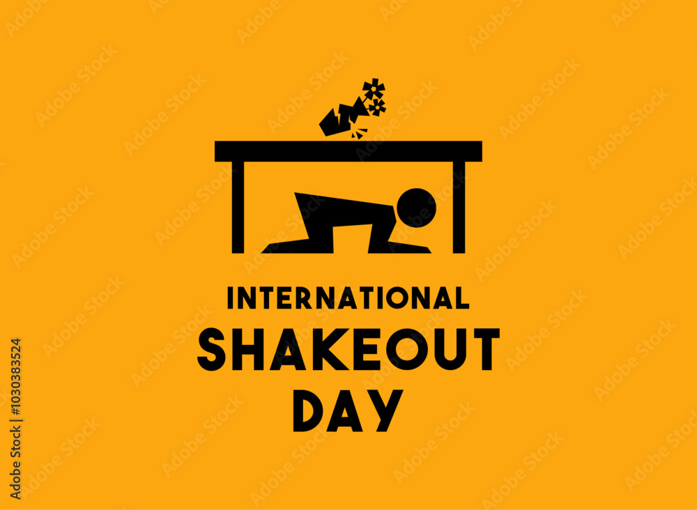 International Shakeout Day. Flat design vector. International Shakeout Day. Flat design vector.