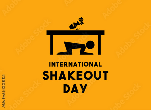 International Shakeout Day. Flat design vector.