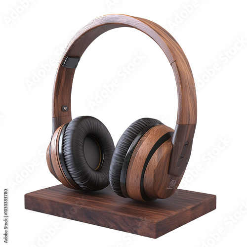 Stylish Headphone Stand for Organizing Your Workspace and Enhancing Audio Experience photo