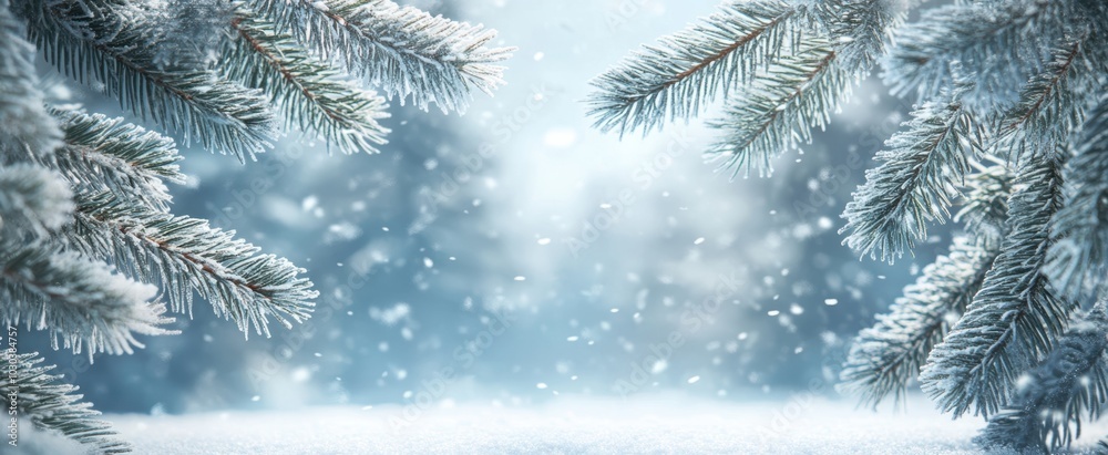 The Snowy Pine Tree Scene The Snowy Pine Tree Scene