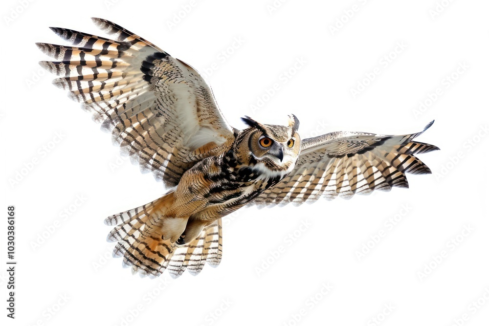 Fototapeta premium Majestic owl in flight