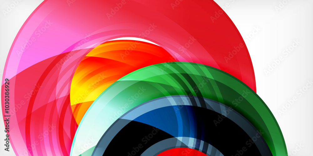 Bright colorful circles with light effects. Abstract background Bright colorful circles with light effects. Abstract background
