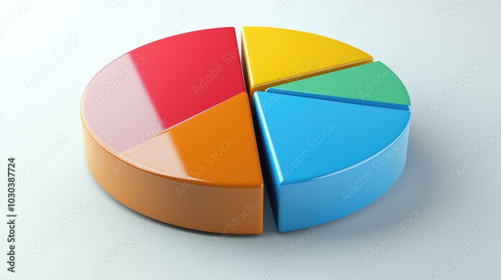 Colorful Pie Chart on Light Background