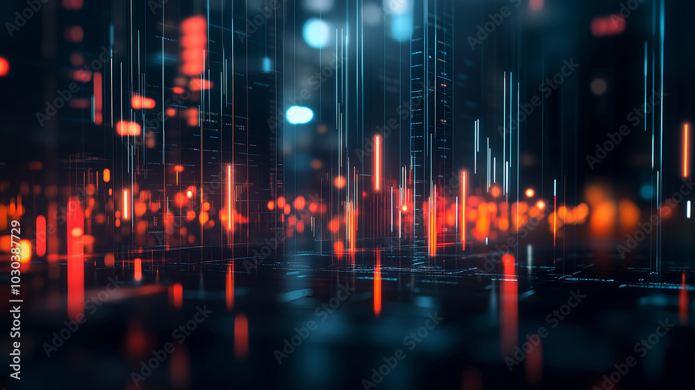 Fototapeta premium Stock market graph with an up and down pattern business