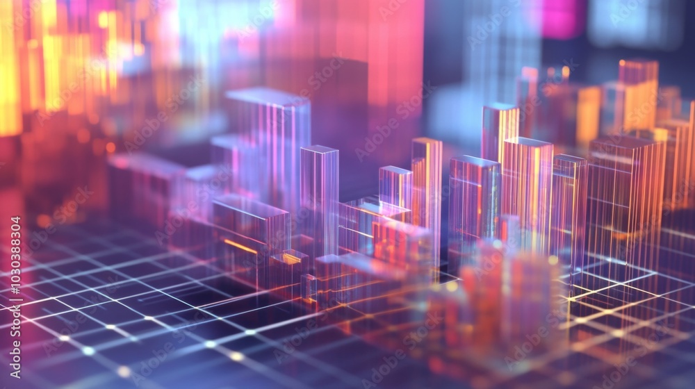 Abstract Colorful Data Visualization Background