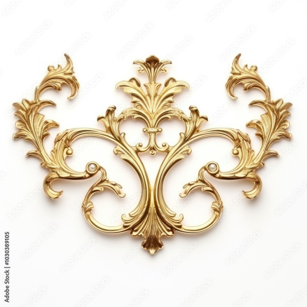 Baroque painting jewelry pattern gold. Baroque painting jewelry pattern gold.