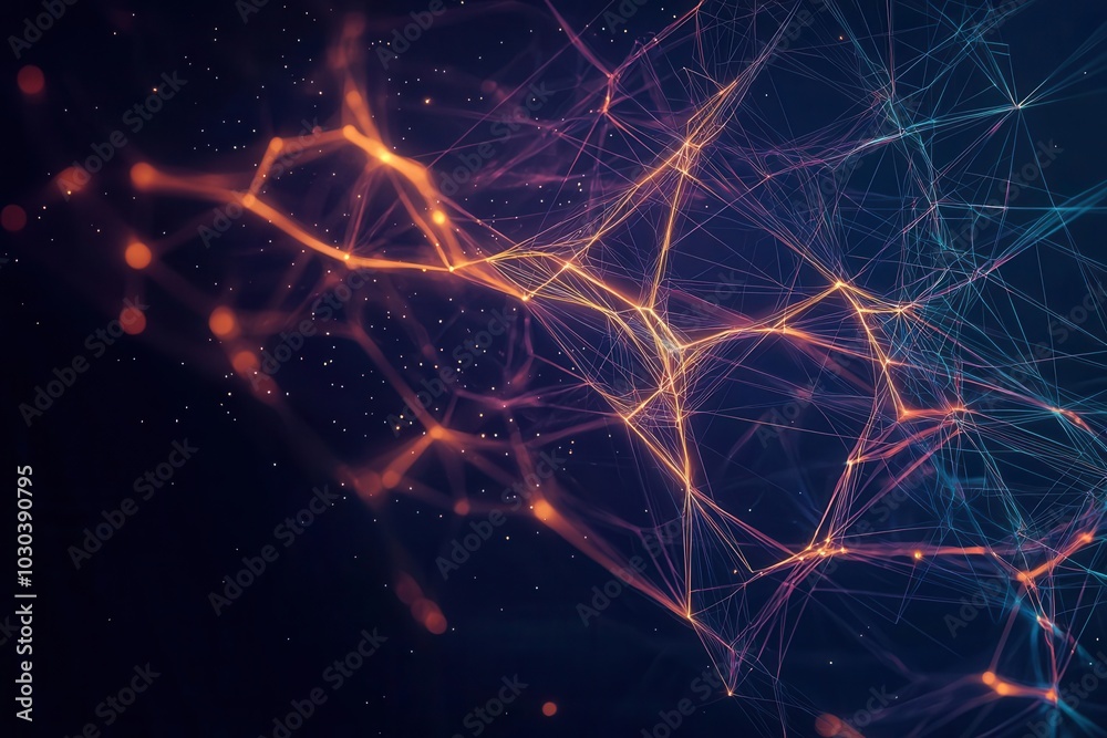 A vibrant, abstract visualization of interconnected networks, showcasing luminous nodes and lines against a dark backdrop, evoking themes of technology and digital communication. A vibrant, abstract visualization of interconnected networks, showcasing luminous nodes and lines against a dark backdrop, evoking themes of technology and digital communication.