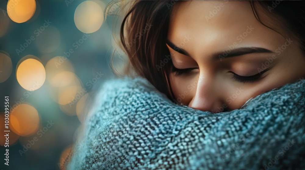 A person hugging themselves, symbolizing self-compassion and inner strength A person hugging themselves, symbolizing self-compassion and inner strength