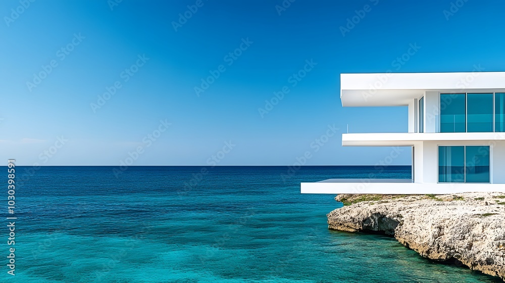 A modern luxury beachfront villa with minimalist architecture and floor-to-ceiling windows, overlooking azure waters. The stunning seaside property embodies contemporary design. A modern luxury beachfront villa with minimalist architecture and floor-to-ceiling windows, overlooking azure waters. The stunning seaside property embodies contemporary design.