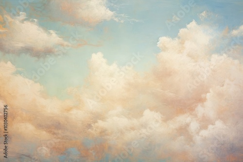 Painting cloud sky backgrounds.