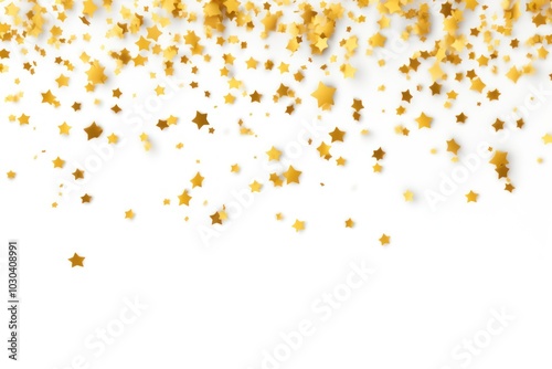 Gold star confetti effect background