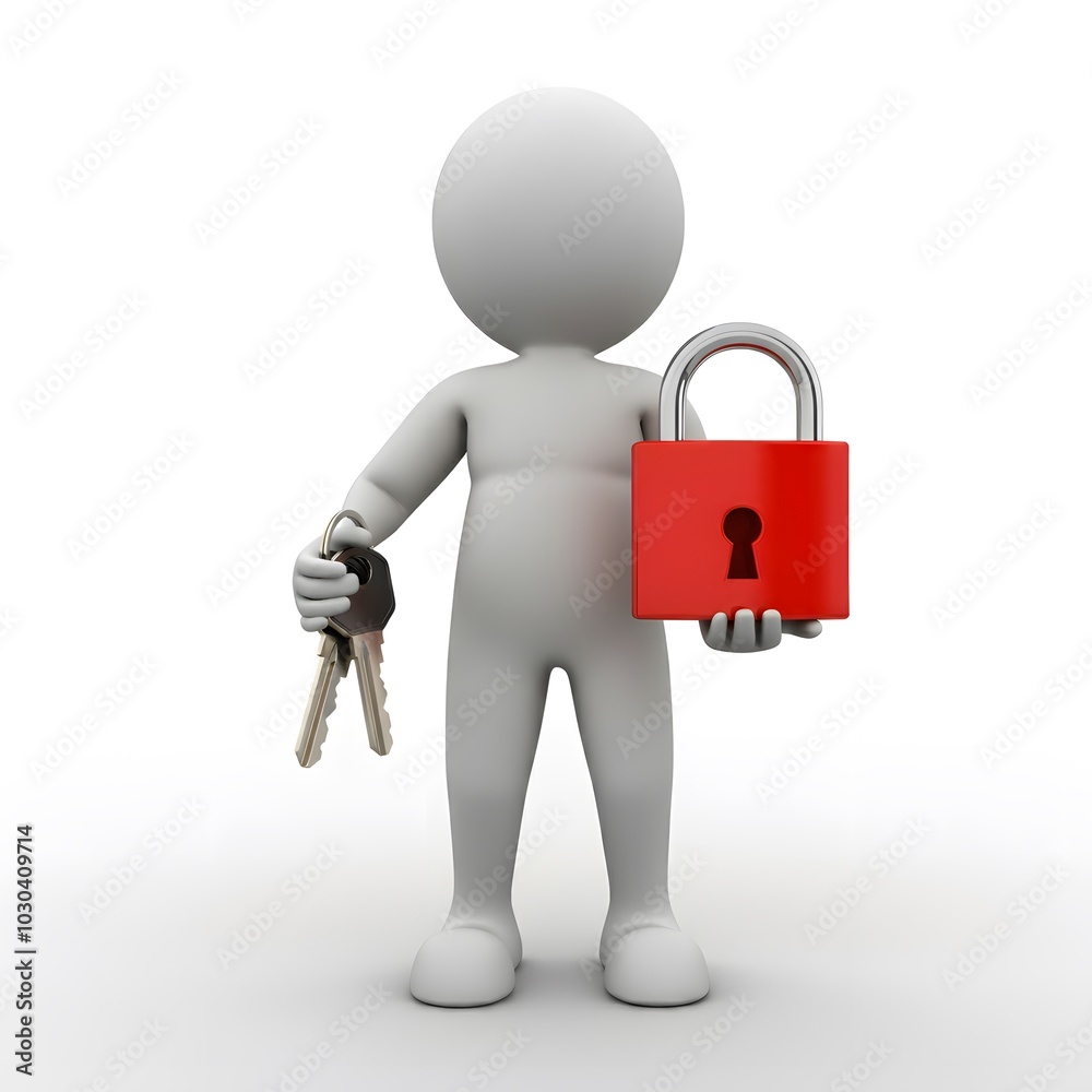 3d lock with key, Security and Access Control, Keys to Safety, Protecting with a Lock, Safeguarding Essentials, Unlocking Secure Solutions. 3d lock with key, Security and Access Control, Keys to Safety, Protecting with a Lock, Safeguarding Essentials, Unlocking Secure Solutions.
