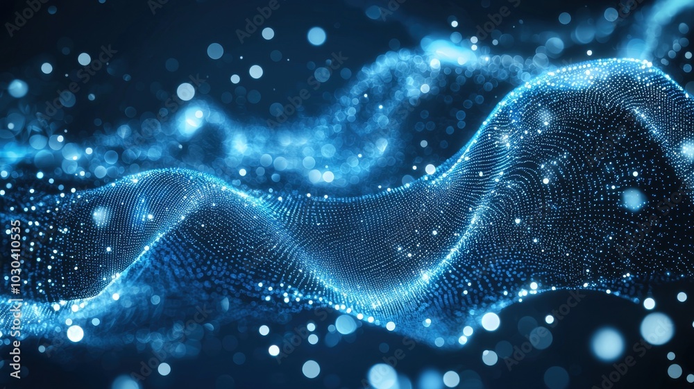 Interconnected Digital Wave of Flowing Lines and Particles Interconnected Digital Wave of Flowing Lines and Particles
