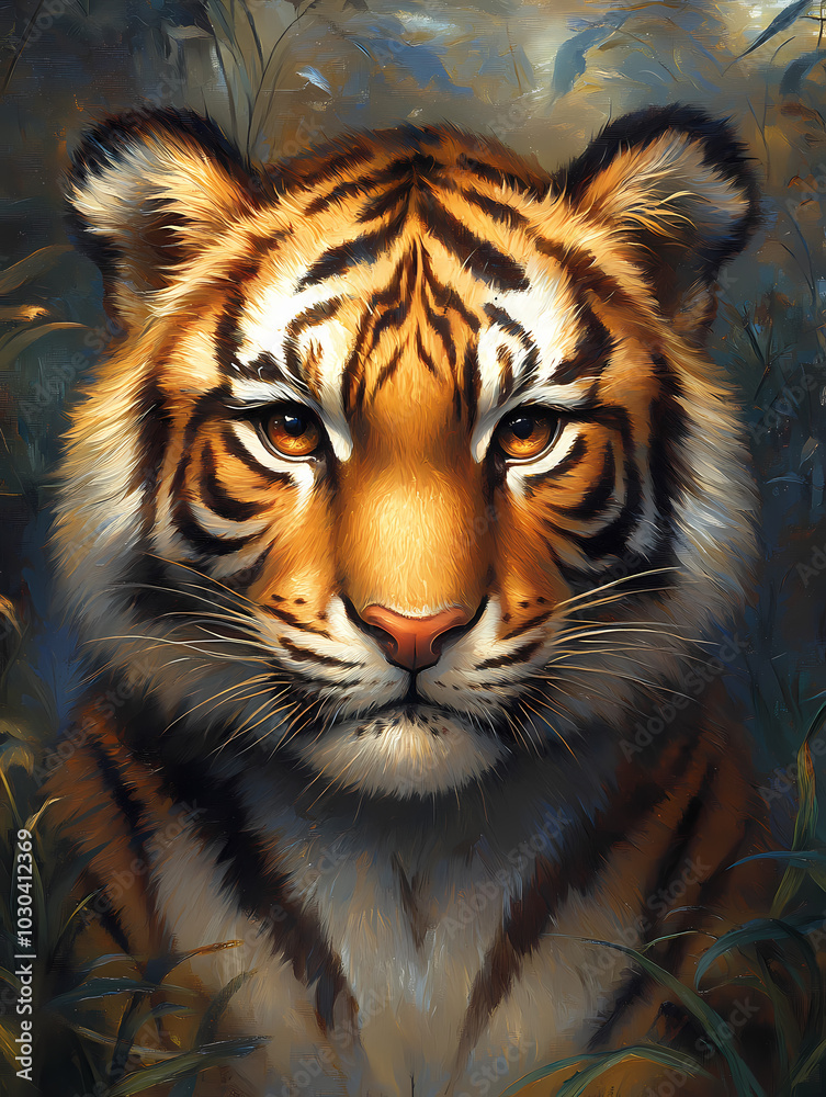 portrait of a tiger portrait of a tiger