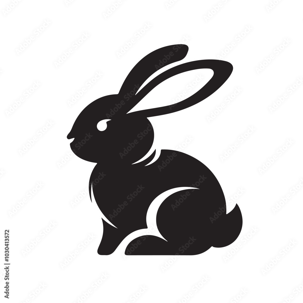 Black Bunny Silhouette Simple Design Illustration.eps Black Bunny Silhouette Simple Design Illustration.eps