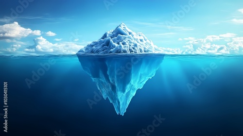 Big Data is like an iceberg: only a small part is visible, while a huge amount remains hidden. This image represents how much information we have access to, but also how much we don't.