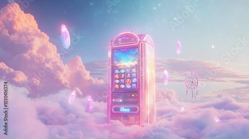 Dreamthemed slot machine with sandlike design and dreamy effects photo