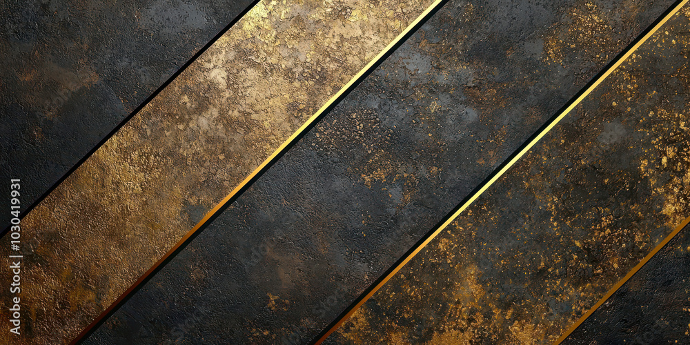 A black and gold striped background with a gold stripe A black and gold striped background with a gold stripe