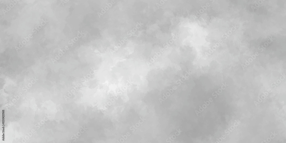 Abstract background with grunge white, gray smoke and cloud texture. black smoke and fog design texture overlays. hand painted vector on watercolor texture. white cloud paper texture and watercolor.