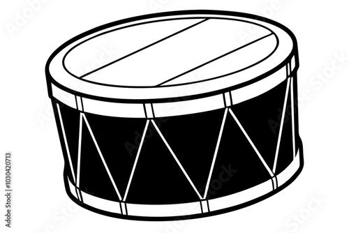 drum silhouette vector illustration