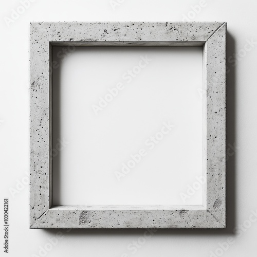 Wallpaper Mural Concrete picture frame with textured surface on a neutral background Torontodigital.ca