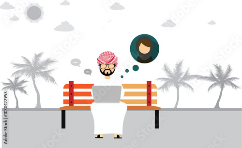 Man with laptop.eps