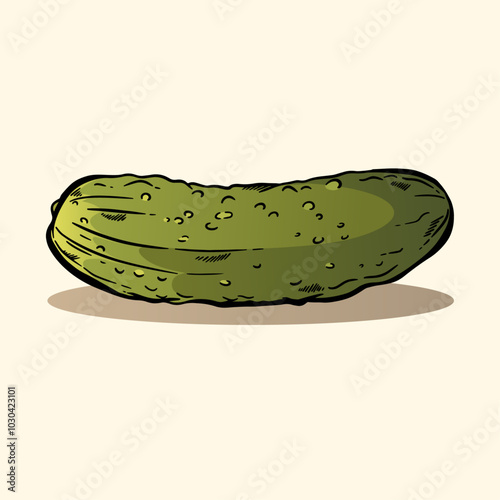 pickle in retro vintage illustration vector