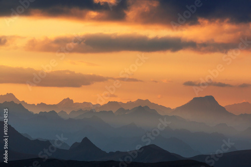 Wallpaper Mural Mountains silhouette Torontodigital.ca