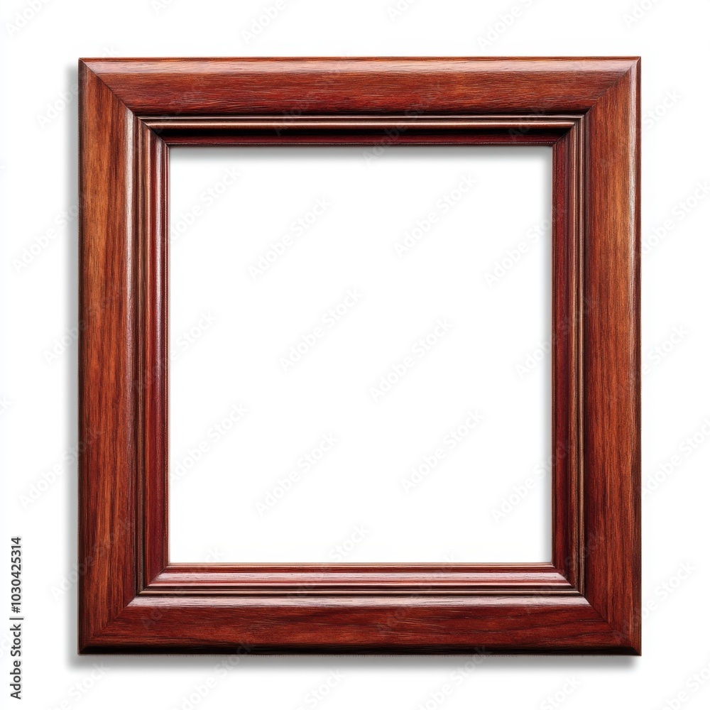 Elegant wooden picture frame with rich brown finish for home decor Elegant wooden picture frame with rich brown finish for home decor