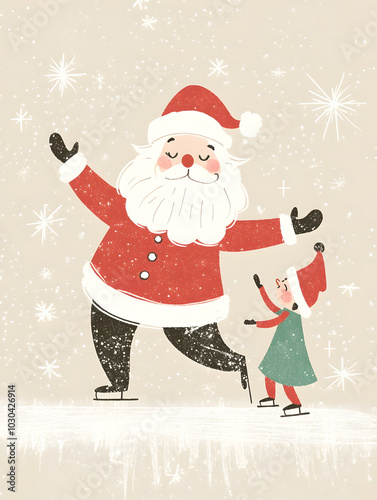 Doodle Christmas and New Year Cards - 2D Hand-drawn Illustrations on White Background