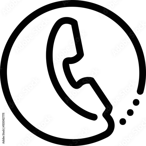 Simple vector icon handset