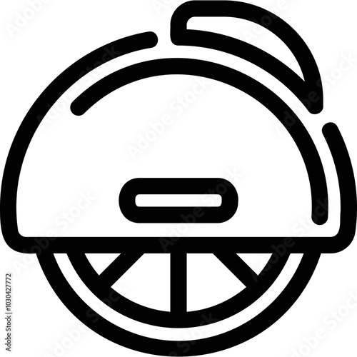 Simple vector icon unicycle