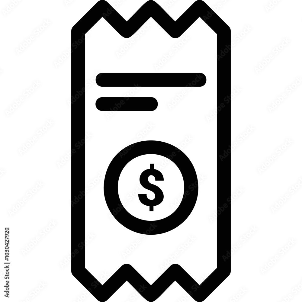 Simple vector icon paper check, shop
Simple vector icon paper check, shop
