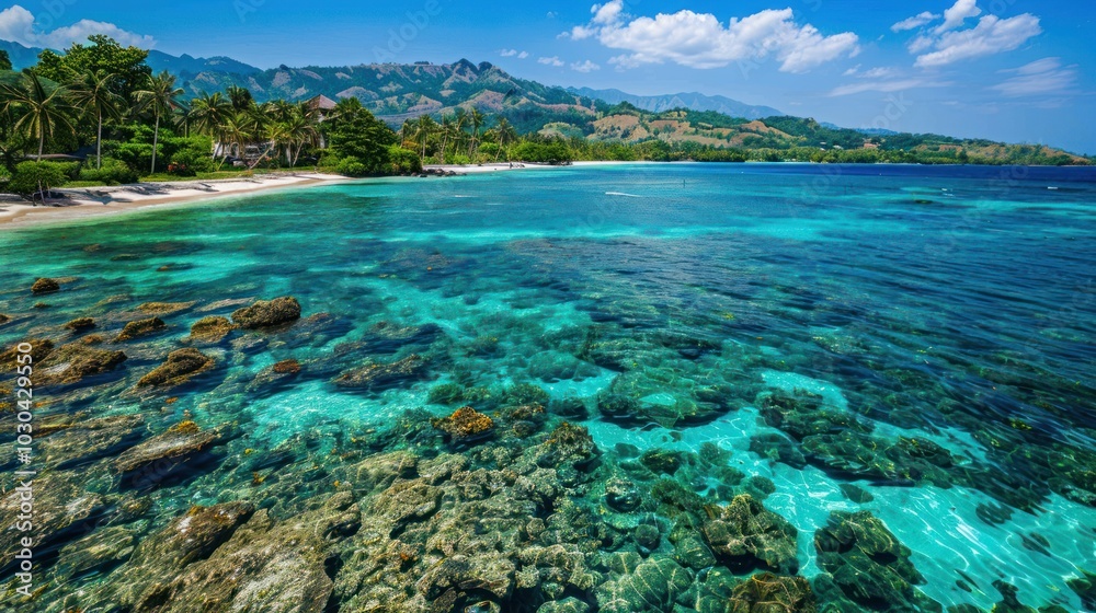 Tropical Beach with Crystal Clear Waters Tropical Beach with Crystal Clear Waters
