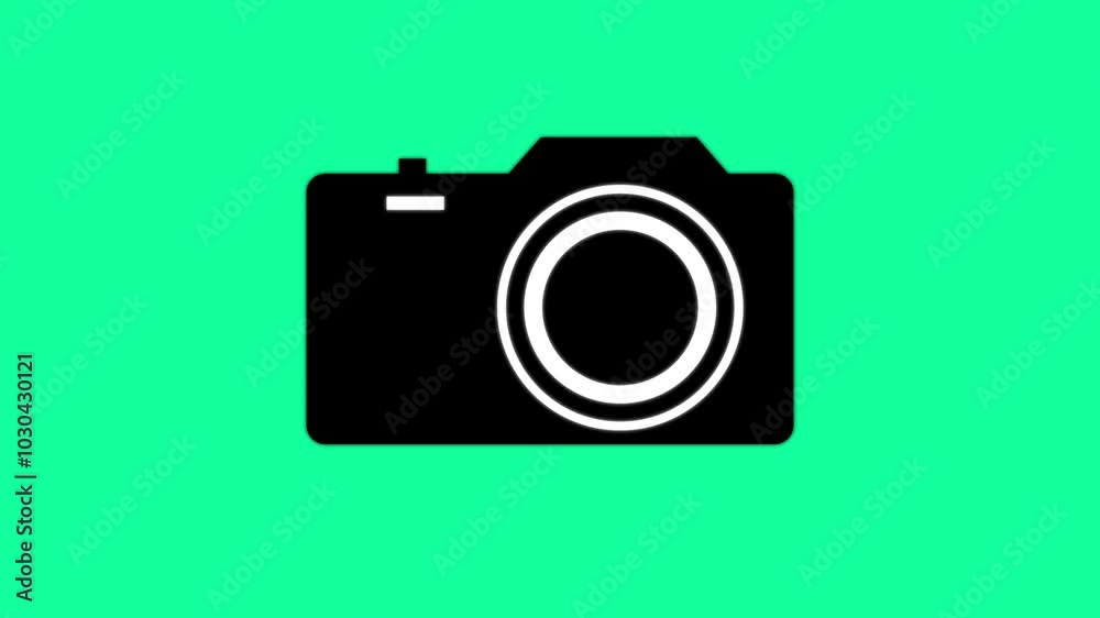 Camera icon animation background. Camera icon animation background.