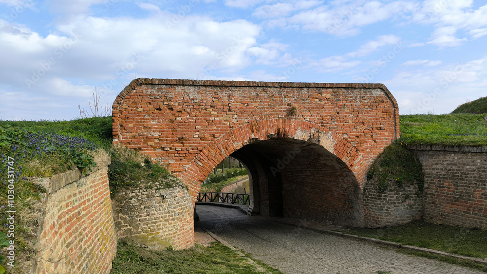 Obraz premium Petrovaradin Fortress and it's surroundings in bright spring day