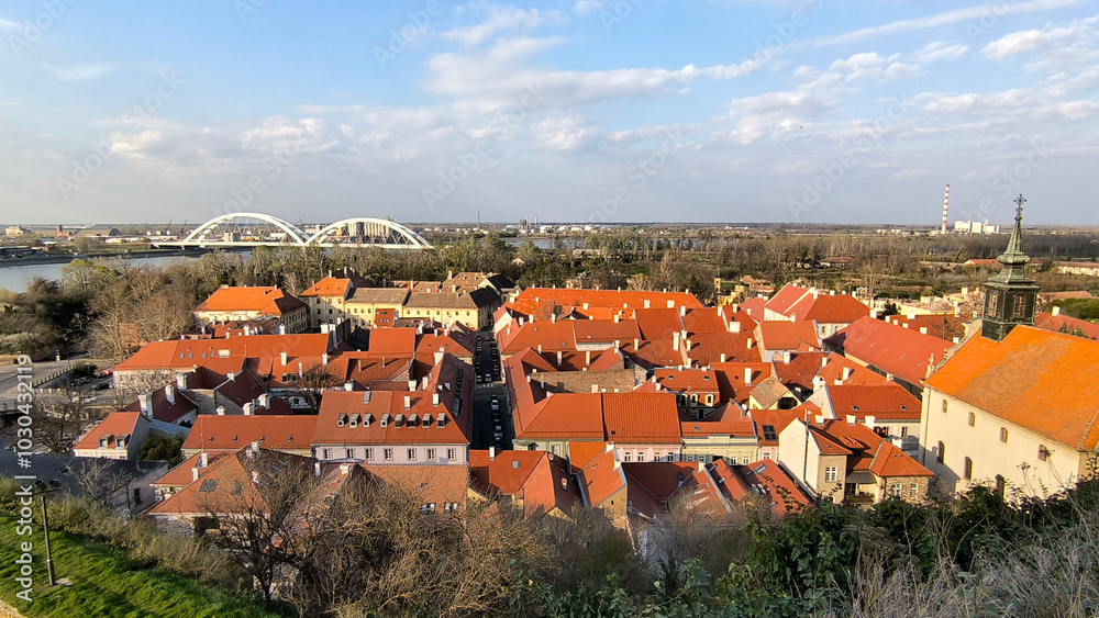 Petrovaradin Fortress and it's surroundings in bright spring day Petrovaradin Fortress and it's surroundings in bright spring day