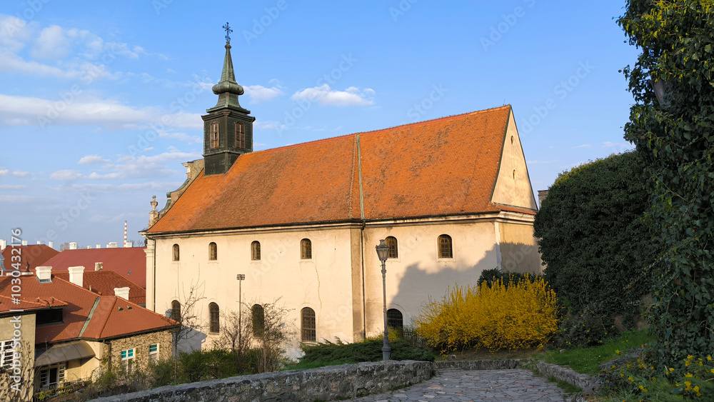 Fototapeta premium Petrovaradin Fortress and it's surroundings in bright spring day