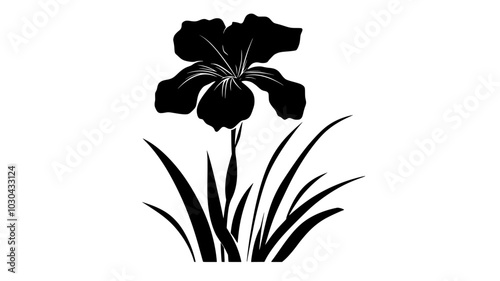 A close-up view of a single pompon chrysanthemum flower head, vector illustration art