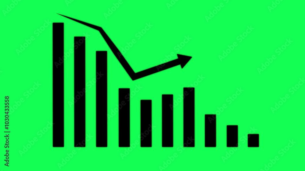 Business loss falling down with dollar icon, Business loss falling down with dollar icon,