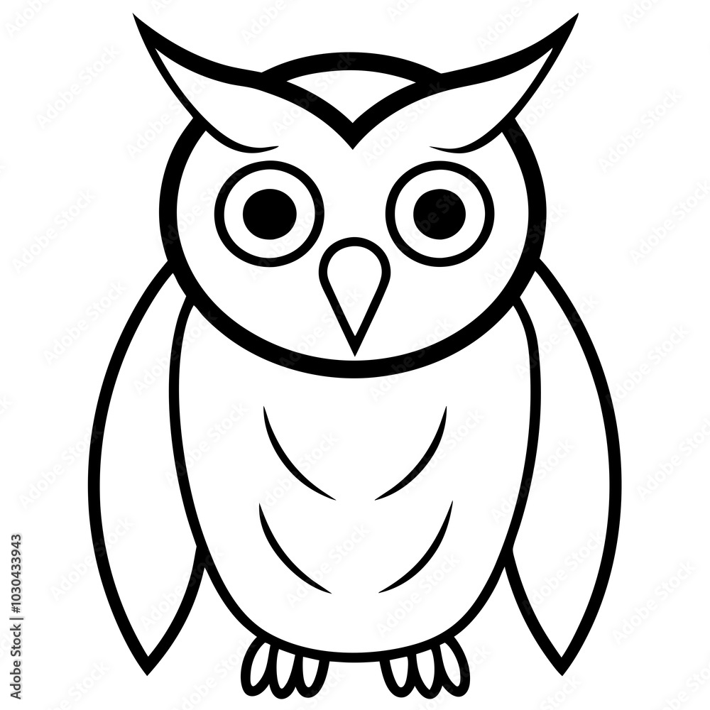 Black owl art line vector art illustration
Black owl art line vector art illustration